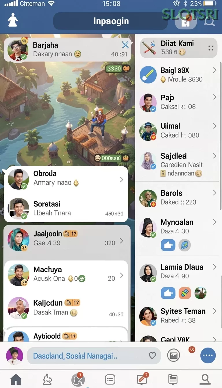 Cuplikan layar AVATAR808 — menu navigasi